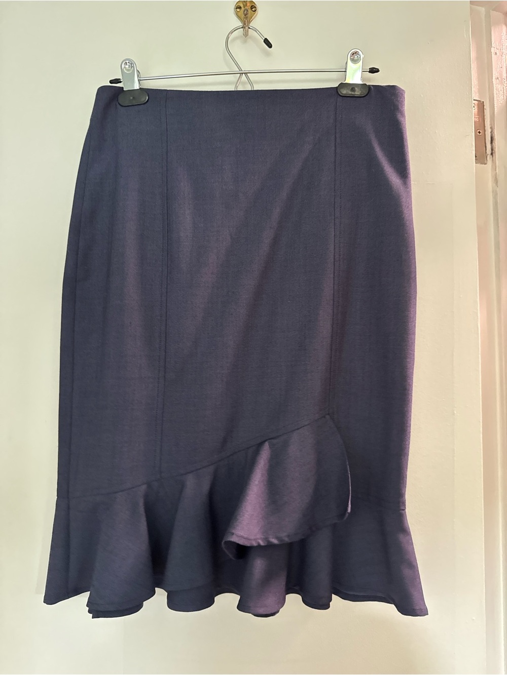 Banana Republic Women's Navy Ruffle Hem Skirt